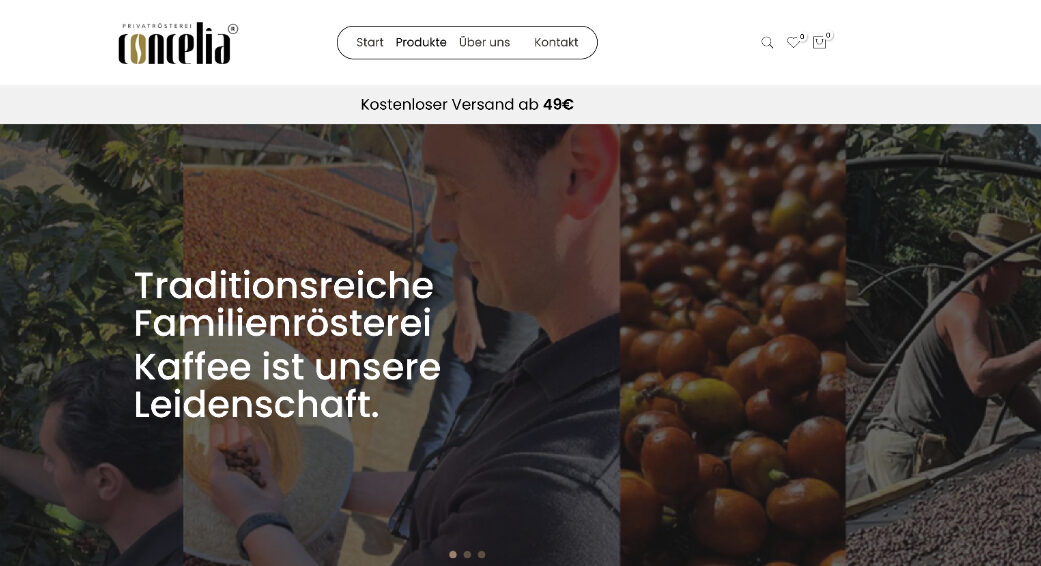 Concelia Coffee Shop auf dem Desktop