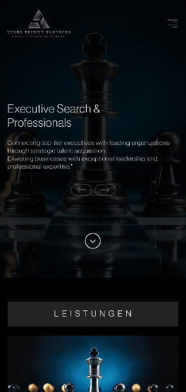 Nexus Trinity Partners Website auf dem Smartphone