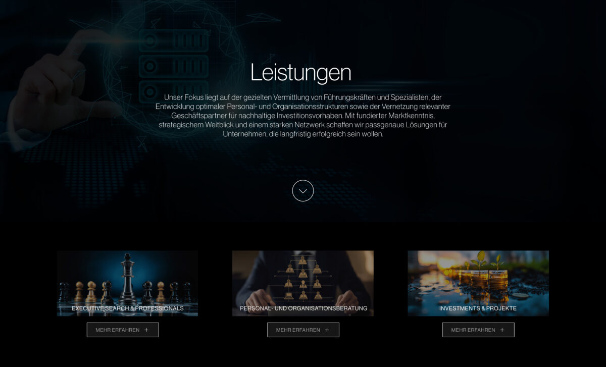 Nexus Trinity Partners – Leistungen-Seite