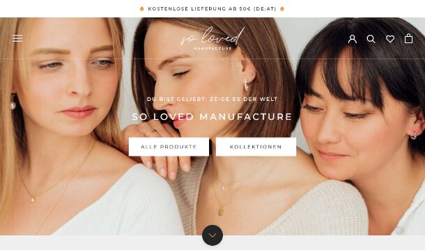 So Loved Manufacture Shop auf dem Desktop